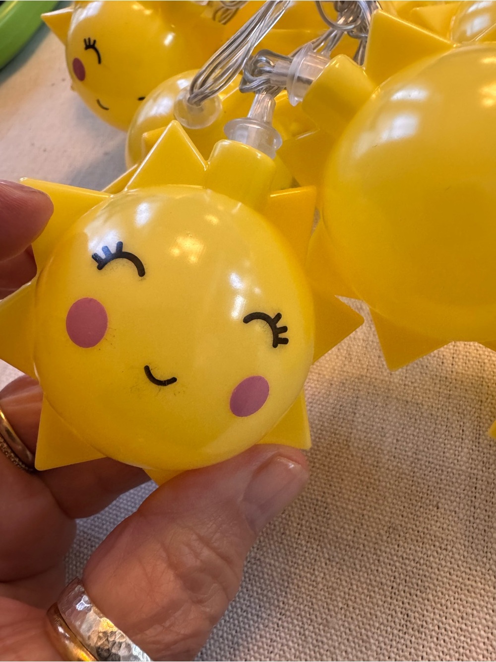 Yellow Sunface String Lights - Picture 2 of 5